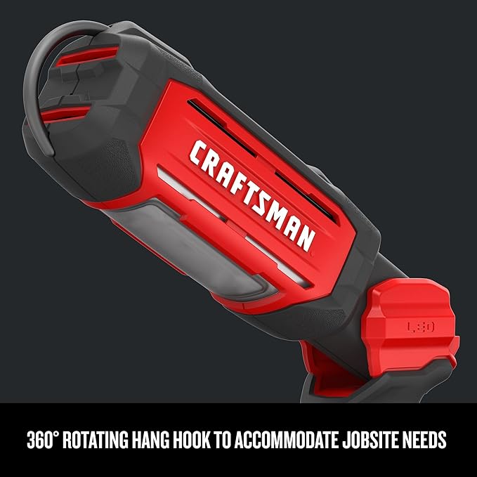 CRAFTSMAN V20 LED Work Light, Cordless Handheld Portable Led Light, 350/700 Lumens Hanging Work Light, Tool Only (CMCL050B)