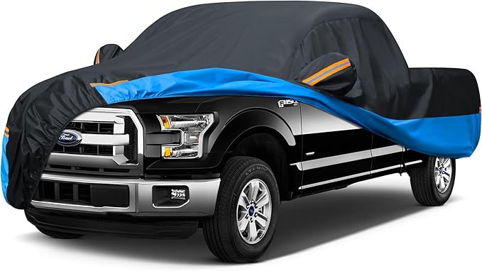 Car Cover Waterproof All Weather Outdoor Windproof Dustproof UV Protection Fit Tuck Cover XL -Length 230 to 242 inch