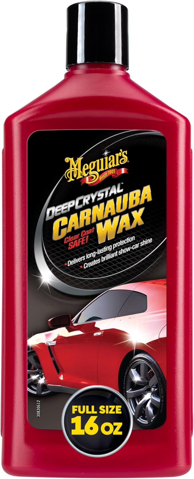 Meguiar's Deep Crystal Carnauba Wax, High-Grade Carnauba Liquid Car Wax for Long-Lasting Protection, Creates a Brilliant Shine and Gloss, Blocks UV Rays, Ideal Step for After Polishing, 16 Oz