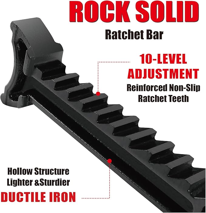 Big RED Torin 3 Ton Steel Heavy Duty Jack Stands: Double Locking Pins - Red, 1 Pair (2 Pack)