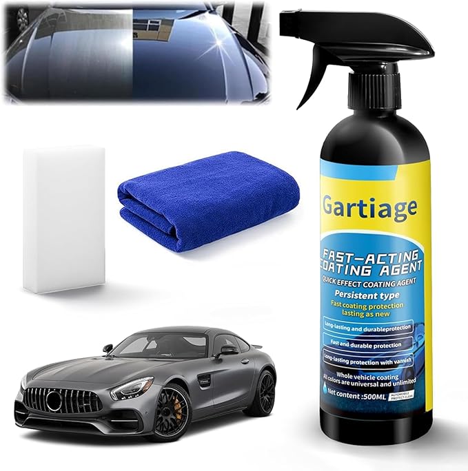2026 New Upgraded 500ML Quick Effect Coating Agent for Car, Car Coating Spray, Car Wax Ceramic Coating Spray, Spray Wax for Cars (1PCS)