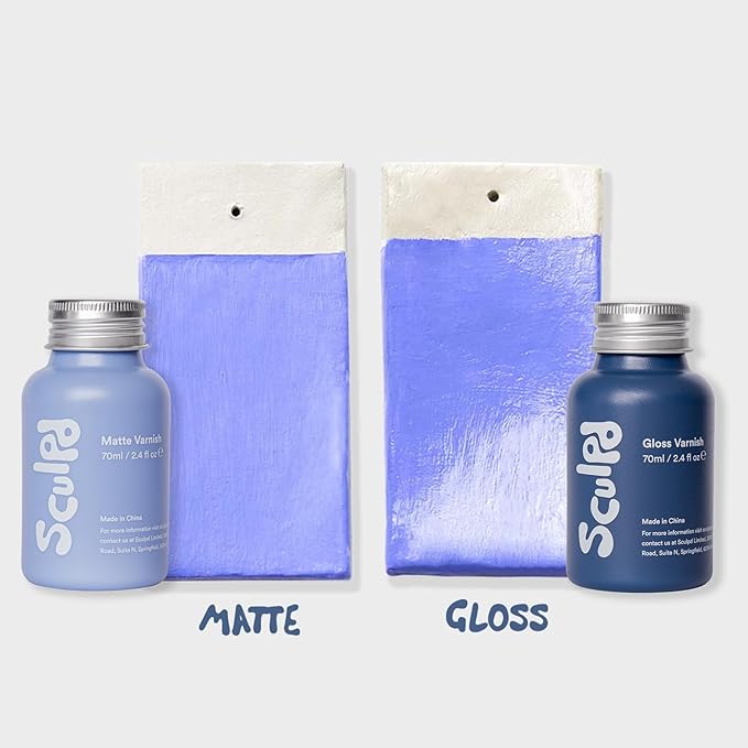 Sculpd 120 ml Air Dry Clay Glaze - Gloss, Scratch Resistant and Waterproof Pottery Glaze, Gloss Varnish for Air Dry Clay