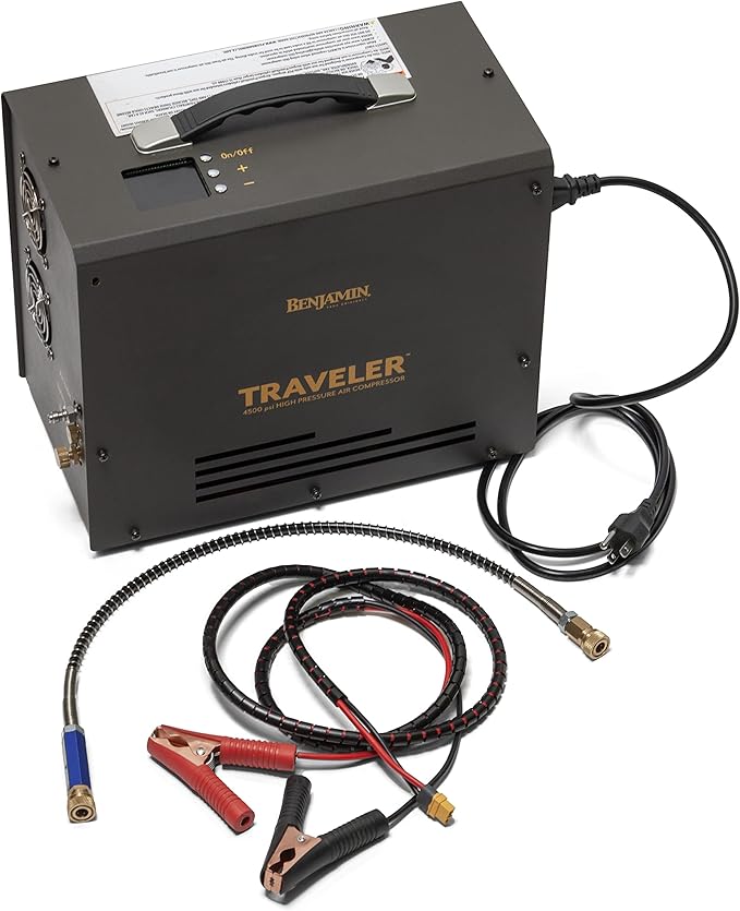 Benjamin Traveler Air Compressor For PCP Air Rifles With Digital Pressure Guage