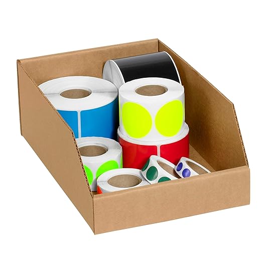 BOX USA BBINMT812K Open Top Bin Boxes, 8" x 12" x 4 1/2", Kraft (Pack of 50)