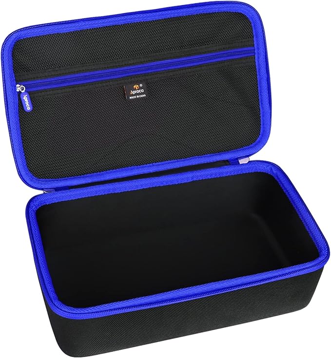 Aproca Tire Inflator Case Compatible with AstroAI Portable Air Compressor Tire Air Pump and Accessories-Black with Blue Zipper (Case Only)