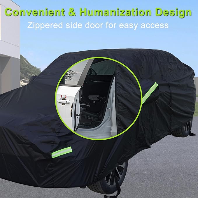 SUV Car Cover Custom Fit for Honda CRV, Waterproof All Weather Full Exterior Cover Rain Snow UV Protection Cover with Door Zipper