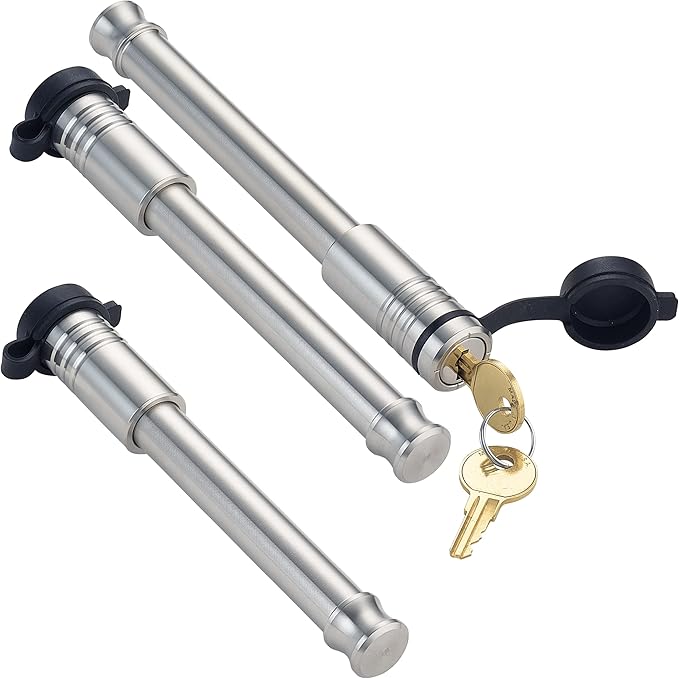 61660 | 3 Pack Mixed 3.0, Keyed Alike, Hitch Locks for B&W 2" & 2.5" Tow and Stow 10K LB & 18K LB - Includes Lock for 3.0" Receiver