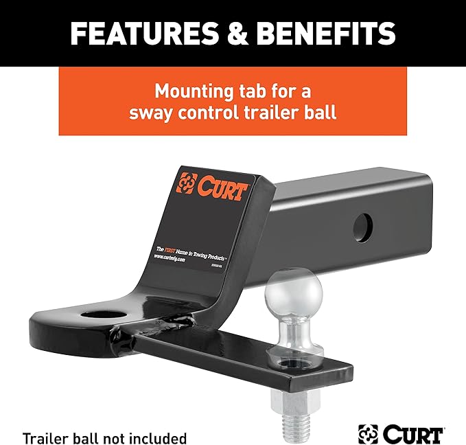 Curt Manufacturing 45820 Sway Tab Ball Mount