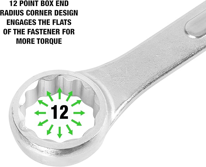 OEMTOOLS 22129 32mm Jumbo Combination Wrench, Combination Wrench Set Jumbo, For Metric Combination Wrenches Set, OEM TOOLS Individual Metric Wrenches