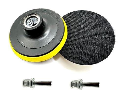 2 Pack 3" Hook and Loop Backing Pads Foam Backer Pad with 5/8”-11 – 3 inch Backup Pads for use with Angle Grinder or Drill Sanding Polishing Discs – Includes 2pcs 0.30” (8mm) Shank Adapters
