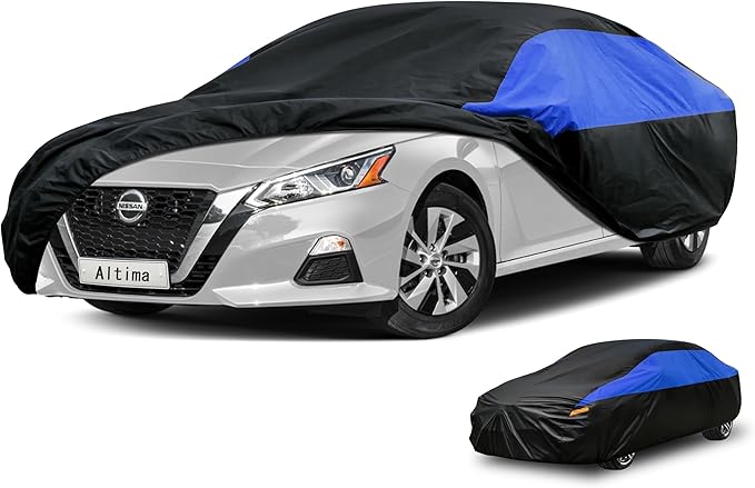Nissan Car Cover Custom Fit Nissan Altima Waterproof All Weather, Lightweight Full Exterior Cover for Automobiles Outdoor Sun UV Rain Dust Snow Wind Protection.
