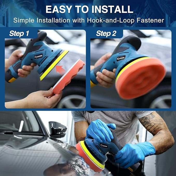 Saker Mini Cordless Polisher Battery - 1 Battery Only Buffer Polisher
