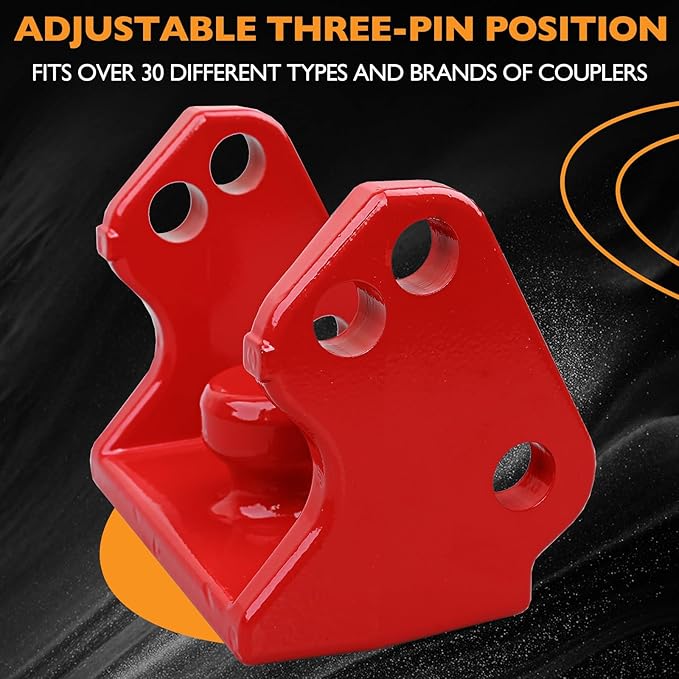 HQPASFY Trailer Hitch Lock, Trailer Coupler Lock with Pin, Coupler Lock Model Tl-33 Trailer Lock,Fits Over 2" to 2-5/16" Couplers - Red