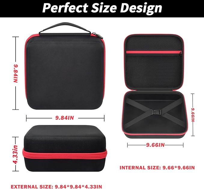 Tool Case for CRAFTSMAN V20 Cordless Tire Inflator Portable Air Compressor Pump, Digital Gauge & Bare Holder, CMCE521B Battery Powered Ball/Bicycle/Vehicle High-Pressure Pump Bag -Box Only