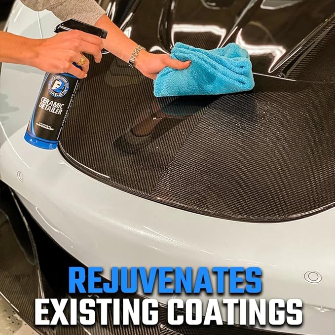 ExoForma Ceramic Detailer - SiO2 Ceramic Spray Wax Sealant, Delivers High Gloss, Superior Durable Protection & Hydrophobic Action - Extends Coating Lifespan - For Cars, Boats, ATVs & RVs, 16 oz
