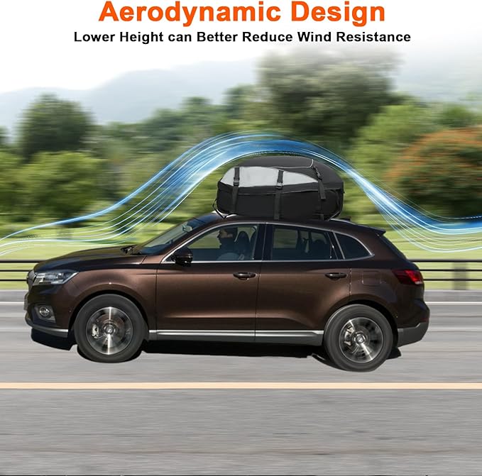 Car Rooftop Cargo Carrier Bag Waterproof Duty- Car Roof Top Carrier, Roof Top Carrying Bags 15 Cubic Feet