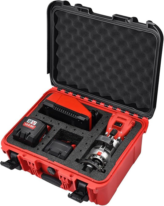 Case for Milwaukee M18 Cordless Compact Router – Waterproof Hard Tool Box for 18V/20V Compact Router, Router Bits, Battery & Charger Storage (Case Only)