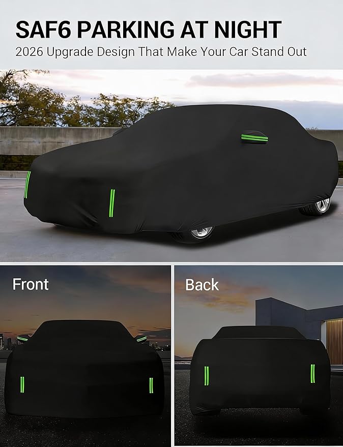 Proadsy 2026 Car Cover Fit for Chevrolet Chevy Malibu 2016-2025 2026, Waterproof All Weather, Windproof Snowproof Rain Hail Sun UV Dust Snow Protection Full Outdoor Indoor Exterior Car Covers