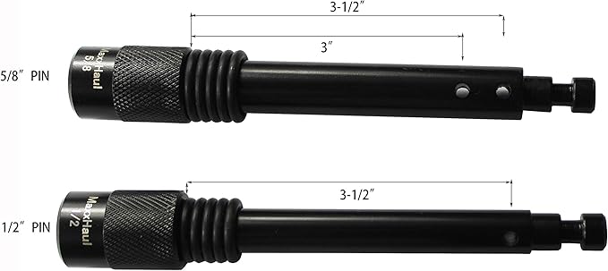 MaxxHaul Hitch Pin Lock Set 2 Hitch Pins 1/2" and 5/8" with 1 Shared Lock Keyed Alike Anti-Theft Trailer Hitch Lock for Class I-V Receivers Weatherproof (50151)