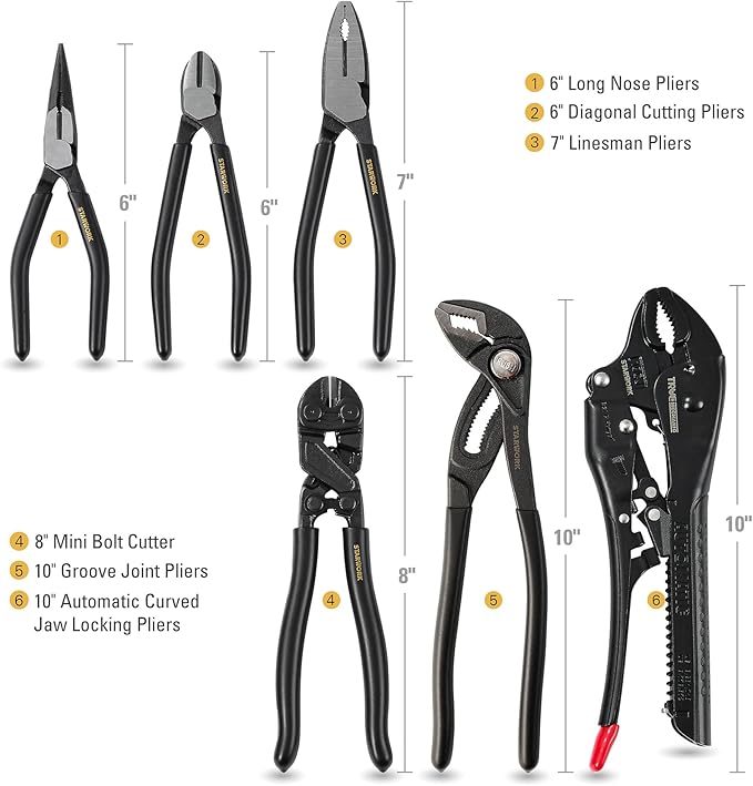 STARWORK TRUE MECHANIC 312-Piece Mechanics Tool Set and Socket Set, Professional, SAE/Metric, Mirror-Finish Sockets & Ratchet Wrenches