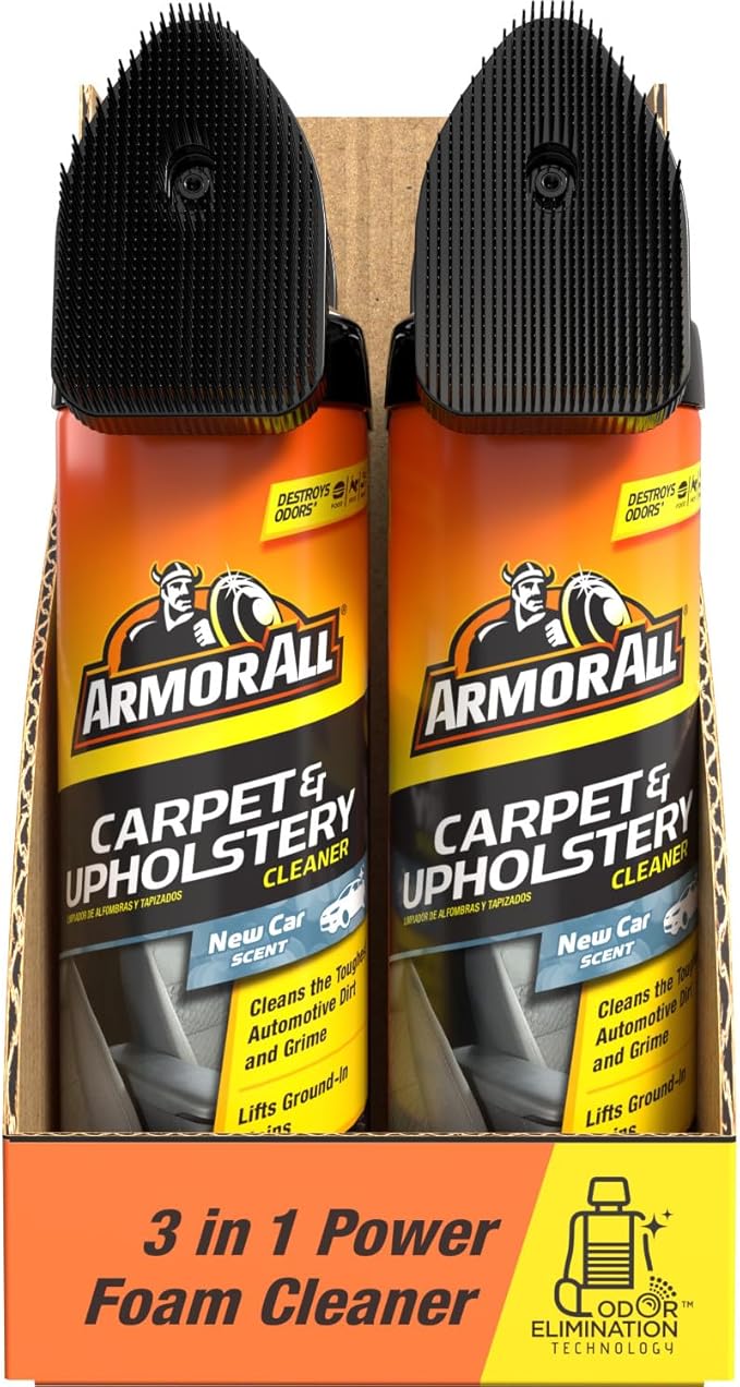 Armor All Carpet and Upholstery Cleaner Spray , Car Upholstery Cleaner for Tough Stains, 22 Fl Oz, 1 Count (Pack of 1)