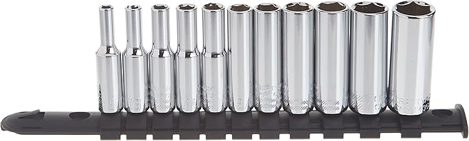 CRAFTSMAN Socket Set, SAE, 1/4" Drive, 6 Pt., 11Piece (CMMT12050)