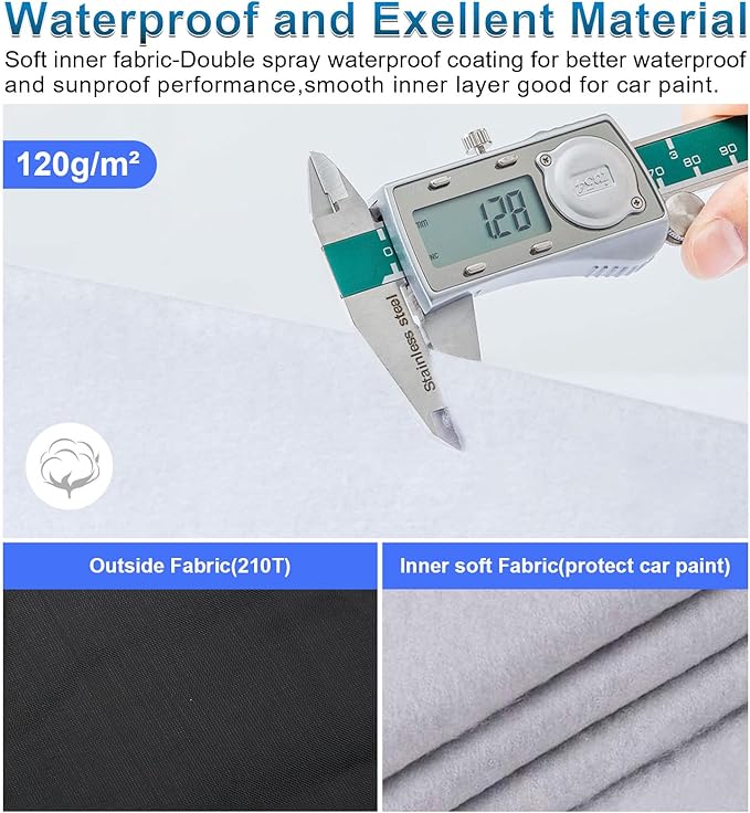 for Mercedes Benz E Car Cover Waterproof All Weather Heavy Duty Protection Outdoor Full Car Covers Windproof with Driver Side Zipper Compatible for Mercedes Benz E-Class 2006-2025 Sedan