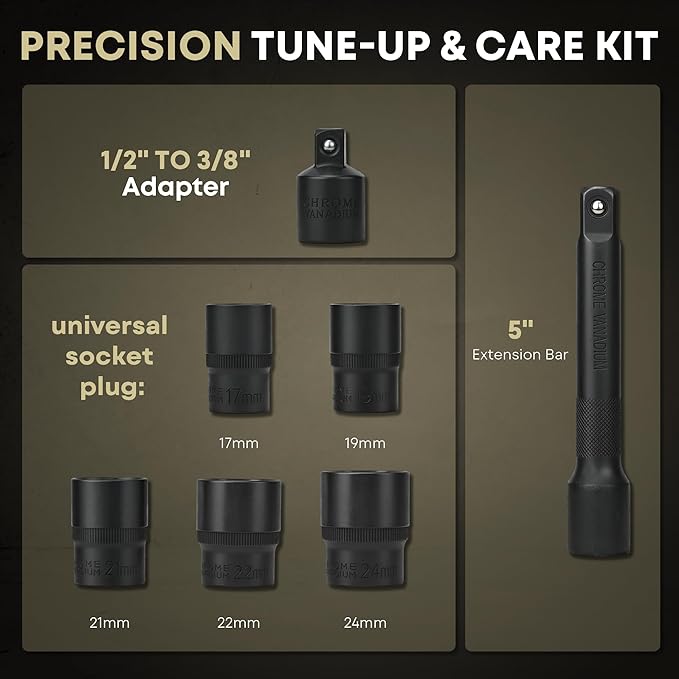 Digital Torque Wrench 1/2 Drive, 12.5-250.7 ft·lb (17-340N.m) ±1% Accuracy Electronic Torque Wrench with Buzzer and LED Heavy Duty Torque Wrench Set with Socket for Car Repair Trucks large machinery