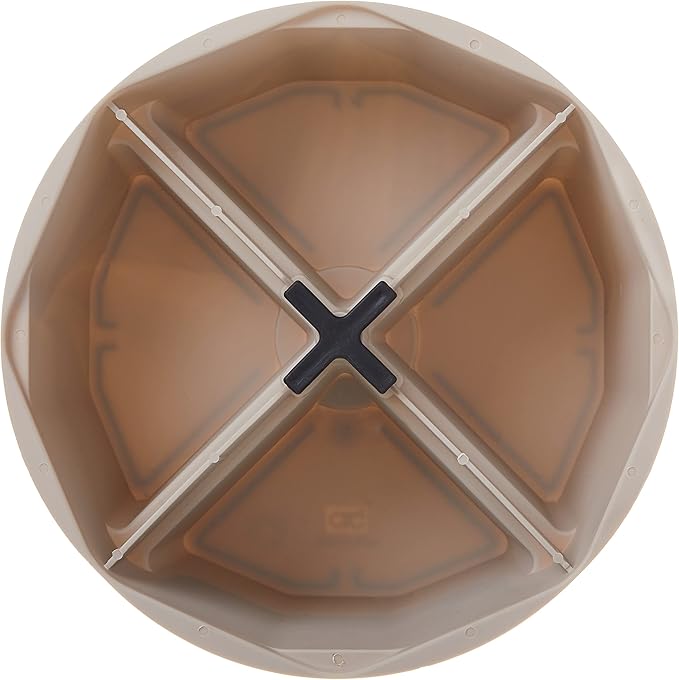 Custom Leathercraft1154 4-Inch High, Full-Round Bucket Tray,Cream White