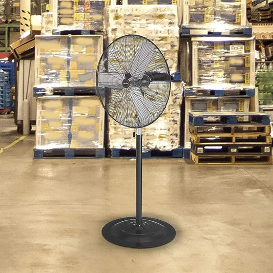 XtremepowerUS Pro-Series 30" inch High Velocity Telescoping Standing Shop Fan Adjustable Height Fan 3-Speed Control CFM 7600, Black