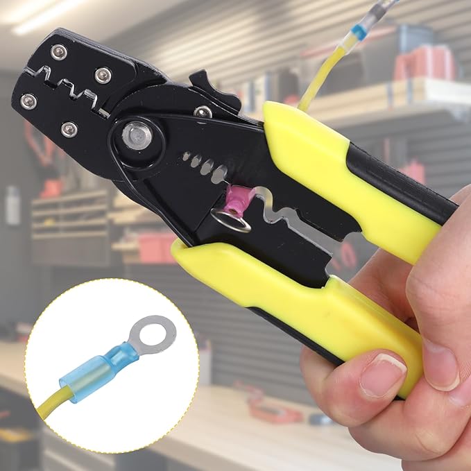 3-In-1 Heat Gun Kit with 3588Pcs Heat Shrink Solder Accessories, 350W Mini Heat Gun with AWG24-10 Wire Stripper and AWG22-10 Crimping Tool Wire Connectors for Shrink Tubing Marine Automotive