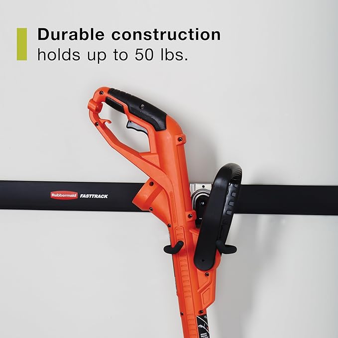 Rubbermaid Garage FastTrack Power Tool Holder Satin Nickel Wall Mounted Storage System Holds up to 50 pounds for Home/Garage/Tool Organization