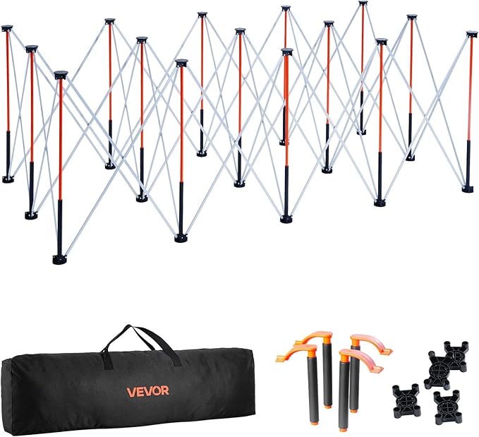 VEVOR Portable Folding Workstand, 8.02 x 4.12 ft Collapsible Workbench, 6000 lbs Weight Capacity, No Assembly Foldable Work Stand with Storage Bag, Table Top NOT Included, for Garage Workshop Outdoor