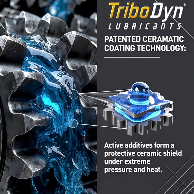 Tri-Ex2 75W-140 Synthetic Gear Oil - API GL-5/MT-1 - Patented Ceramic Technology - 1 Quart (1 Quart, 75W-140)