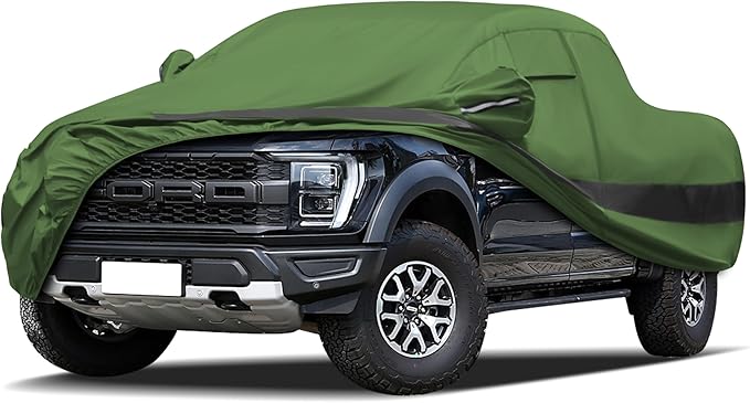 Heavy Duty Outdoor Car Cover Compatible with 2004-2026 Ford F150,Waterproof All Weather for Automobiles, Outdoor Full Cover Rain Sun UV Protection with Zipper Cotton