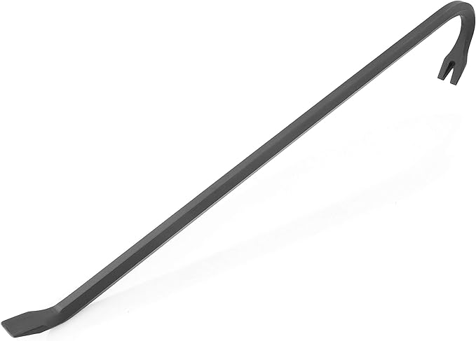 GreatNeck WR30 Wrecking Bar, 30 Inch, Multi-Use Contractor & Demolition Tool, Goose-Necked Body for Max Leverage, Nail Puller & Chisel Ends, Drop-Forged Steel Body, Rust Resistant, Heavy Duty