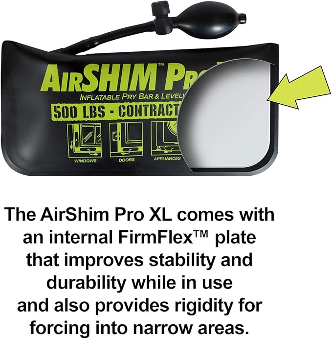 Calculated Industries 1194 Air Shim XL Inflatable Pry Bar and Leveling Tool; 500 LB Load Holding Rating; Contractor-Grade Alignment Pump Wedge