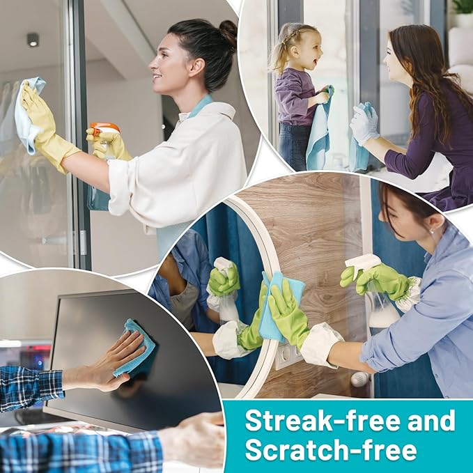 85 Pack Tear Away Microfiber Towels Roll, 10" x 10" Value Pack Reusable Cleaning Towels Absorbent Rags Fast Drying Dishcloths Lint Free Cleaning Wipes for Kitchen House Car