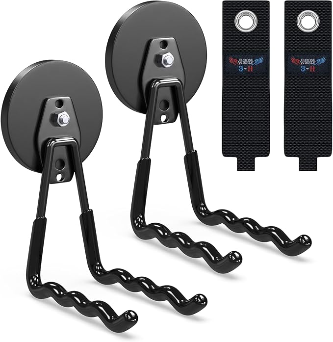 3-H Hook Magnets Heavy Duty 2 Large,2 Small,J Shape Strong Magnetic Hooks for Hanging Cordless Power Drill,Utility Magnetic Tool Holder for Metal Cabinet,Steel Pegboard Workshop,Toolbox,Garage(Grey)