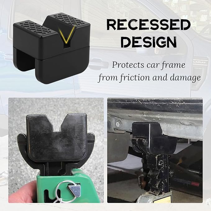 2PCS Pinch Weld Jack Pad,Thickened Rubber Jack Stand Pads for Lifting Points Cushioning and Non-Slipping,Universal Pinch Weld Jacks Adapter with Load-Bearing Range of 2 to 4 Ton