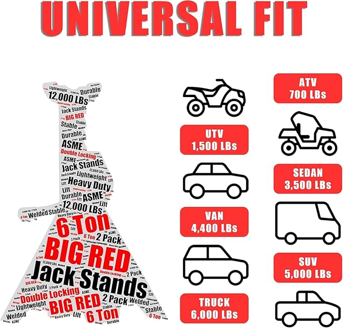 Big RED Car Jack Stands