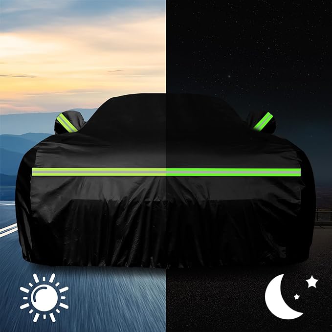 All Weather Car Cover for 2020-2025 Chevy Corvette C8, Waterproof Durable Tear Resistant Protection Heavy Duty Corvette C8 Car Cover with Straps, Zipper, and Storage Bag
