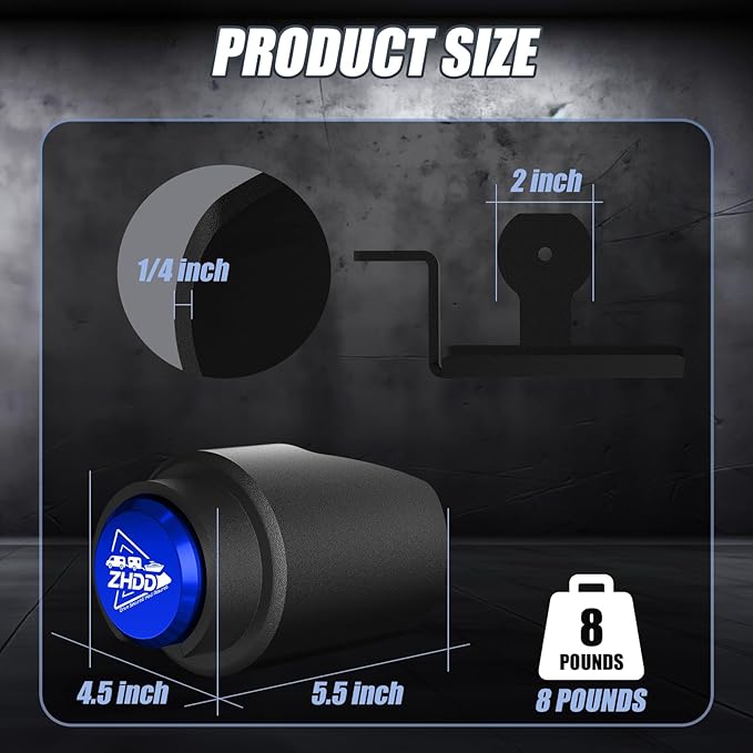 Trailer Hitch Lock for 2 Inch Coupler with Safety Chain Lock, Heavy Duty Anti-Theft Trailer Tongue Coupler Lock for RV, Boat, Utility & Cargo Trailers (Blue)