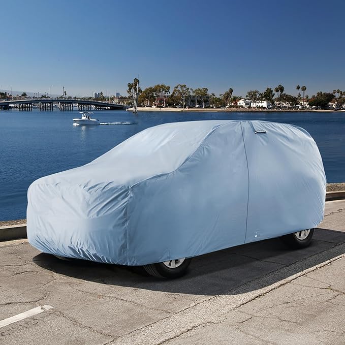 iCarCover 30-Layer Premium SUV Car Cover Waterproof All Weather | Rain Snow UV Sun Protection Full Car Covers | Venue, Kia Soul, XB, Defender 90, Tracker 4-Door, Samurai, Size S59 (See Size Chart)