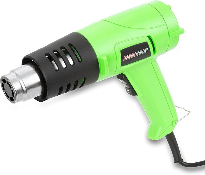 OEMTOOLS 24665 Dual Temperature Heat Gun, 1200W Corded Hot Air Blower, 120V Shop Heat Gun For Vinyl Wrap, Paint, Removing Adhesives, Nuts and Bolts, Crafting, 482F/842F Heating Tool
