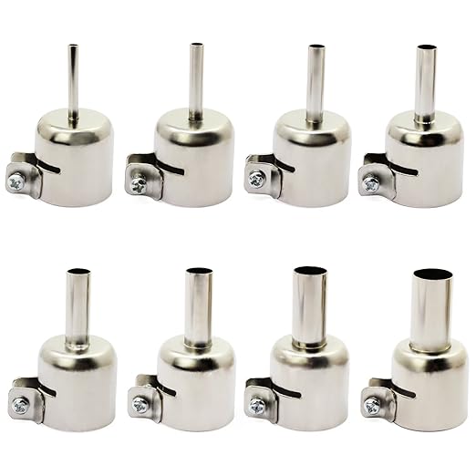OCR 8PCS 3-12mm Heat Gun Nozzle Hot Air Gun Heat Resisting Nozzles Tips Tool for 850 Series Hot Air Soldering Station