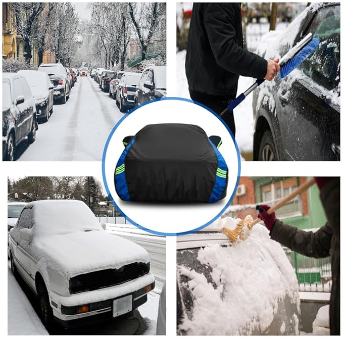 Avecrew Car Cover Custom Fit for Toyota Camry, Waterproof All Weather Full Exterior Cover Rain Snow UV Protection Cover with Side Door Zipper Design