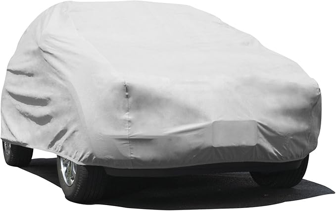 Budge Protector III SUV Cover, 3 Layer Moderate Weather Protection, Water Resistant and Dustproof, SUV Cover fits SUVs up to 210", Gray