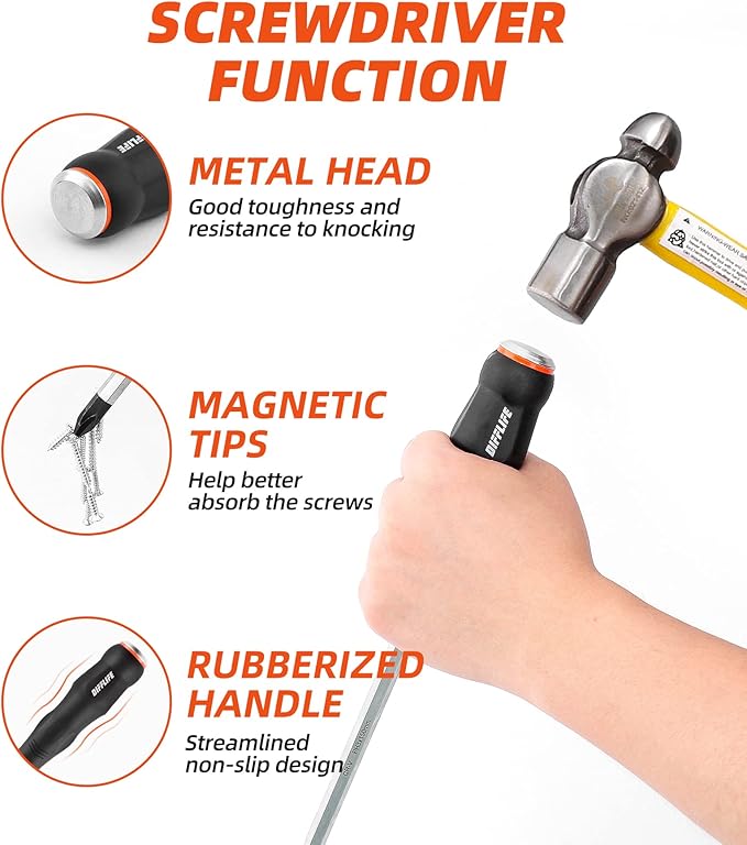 Screwdriver Sets Screwdriver Kit 6-Piece, Professional Cushion Grip Insulated Magnetic Tip Electrician Screwdriver Kits (6-Piece)