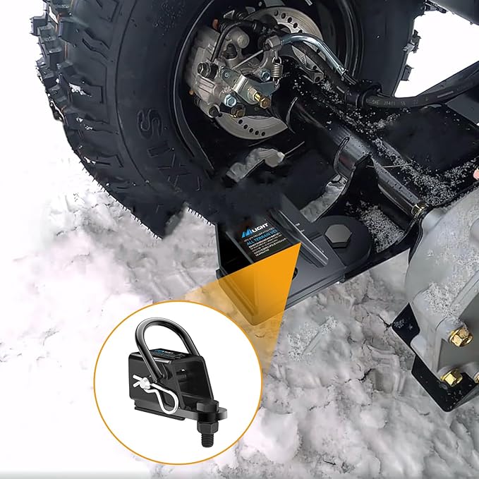 Nilight 2 Inch Rear Trailer Hitch Receiver Kit for ATV UTV Rear Bumper Tow Hook Black Hitch Cover Kit